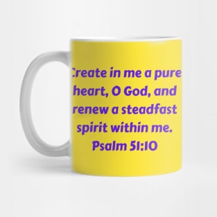 Bible Verse Psalm 51:10 Mug